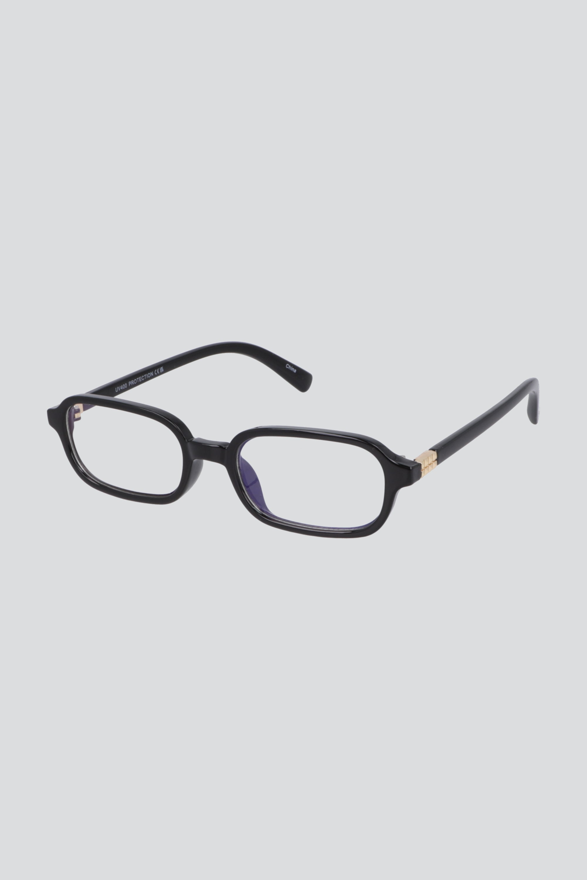 Lentes rectangulares mini luz azul
