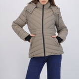 chamarra larga puffer capitonada
