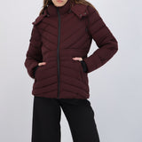 chamarra larga puffer capitonada