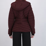 chamarra larga puffer capitonada