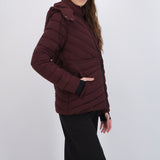 chamarra larga puffer capitonada