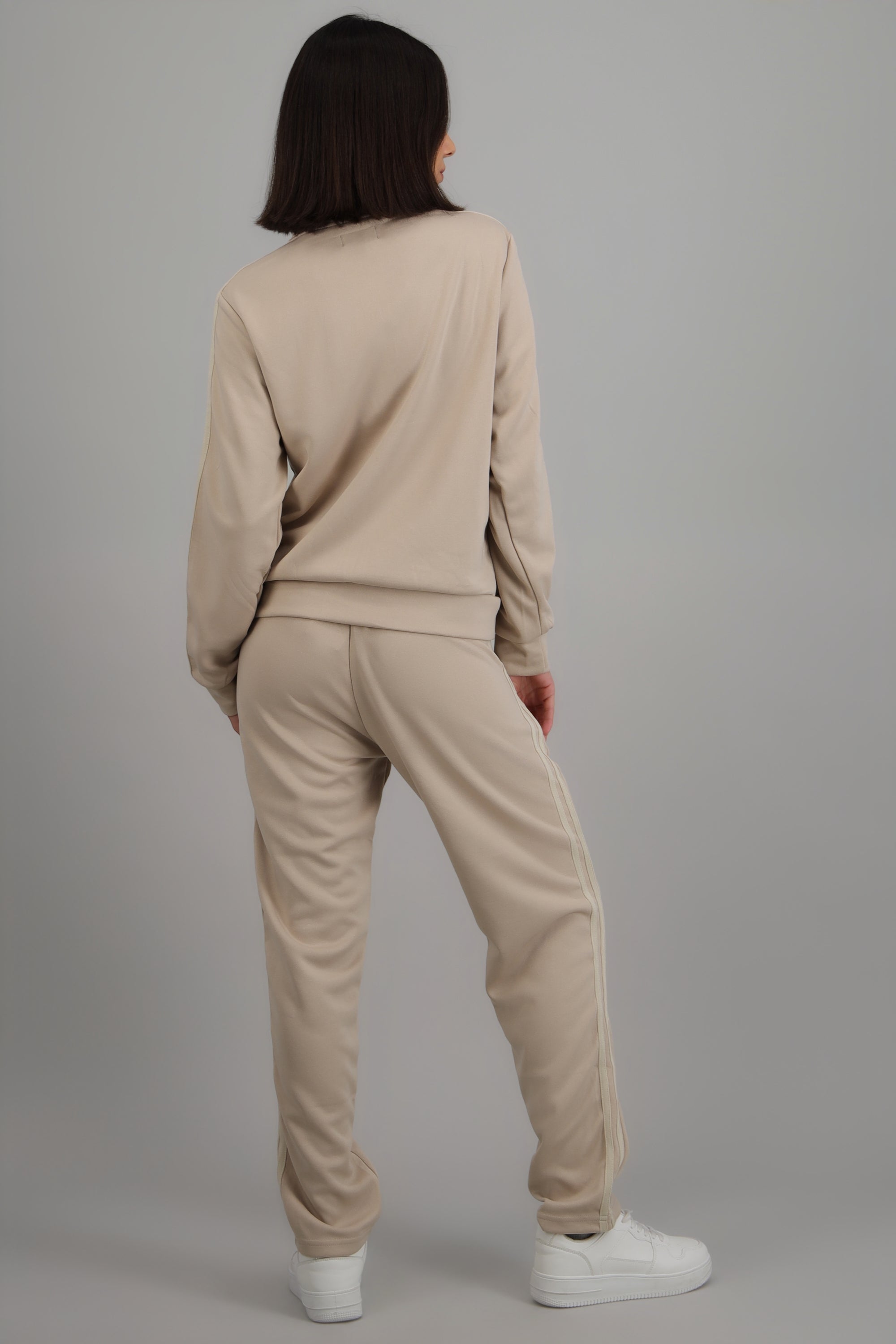 Pants rayas contraste en costados BEIGE