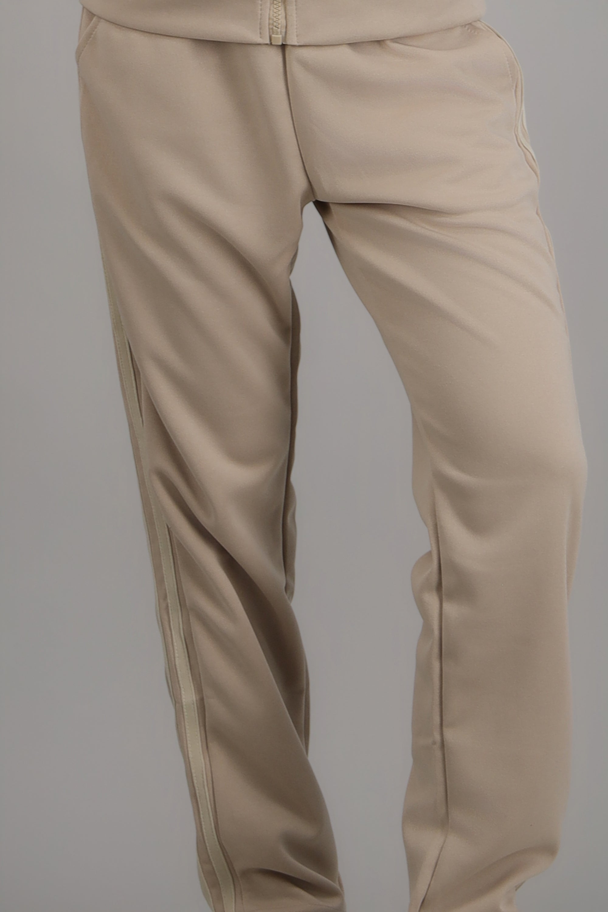 Pants rayas contraste en costados BEIGE