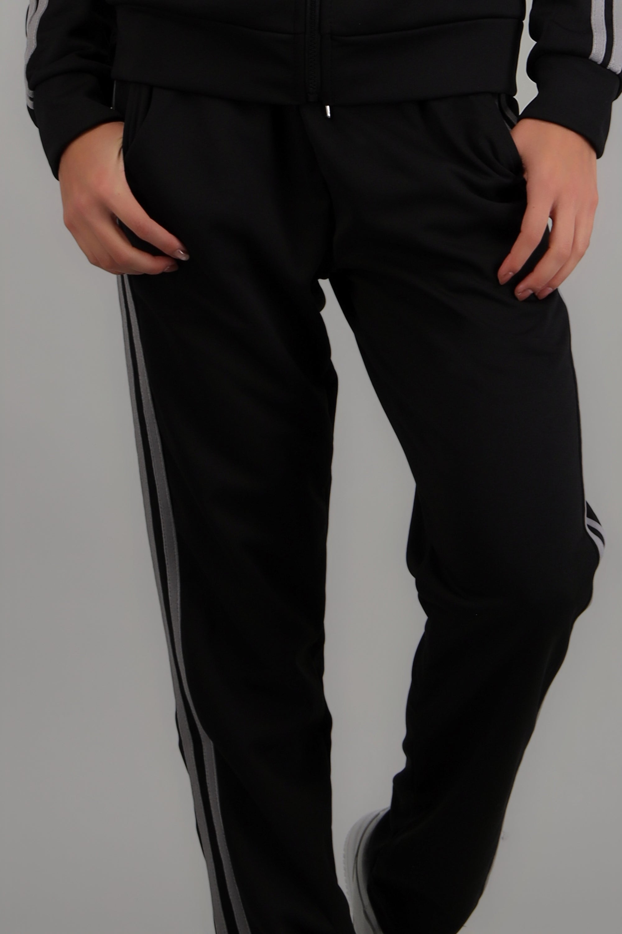 Pants rayas contraste en costados NEGRO