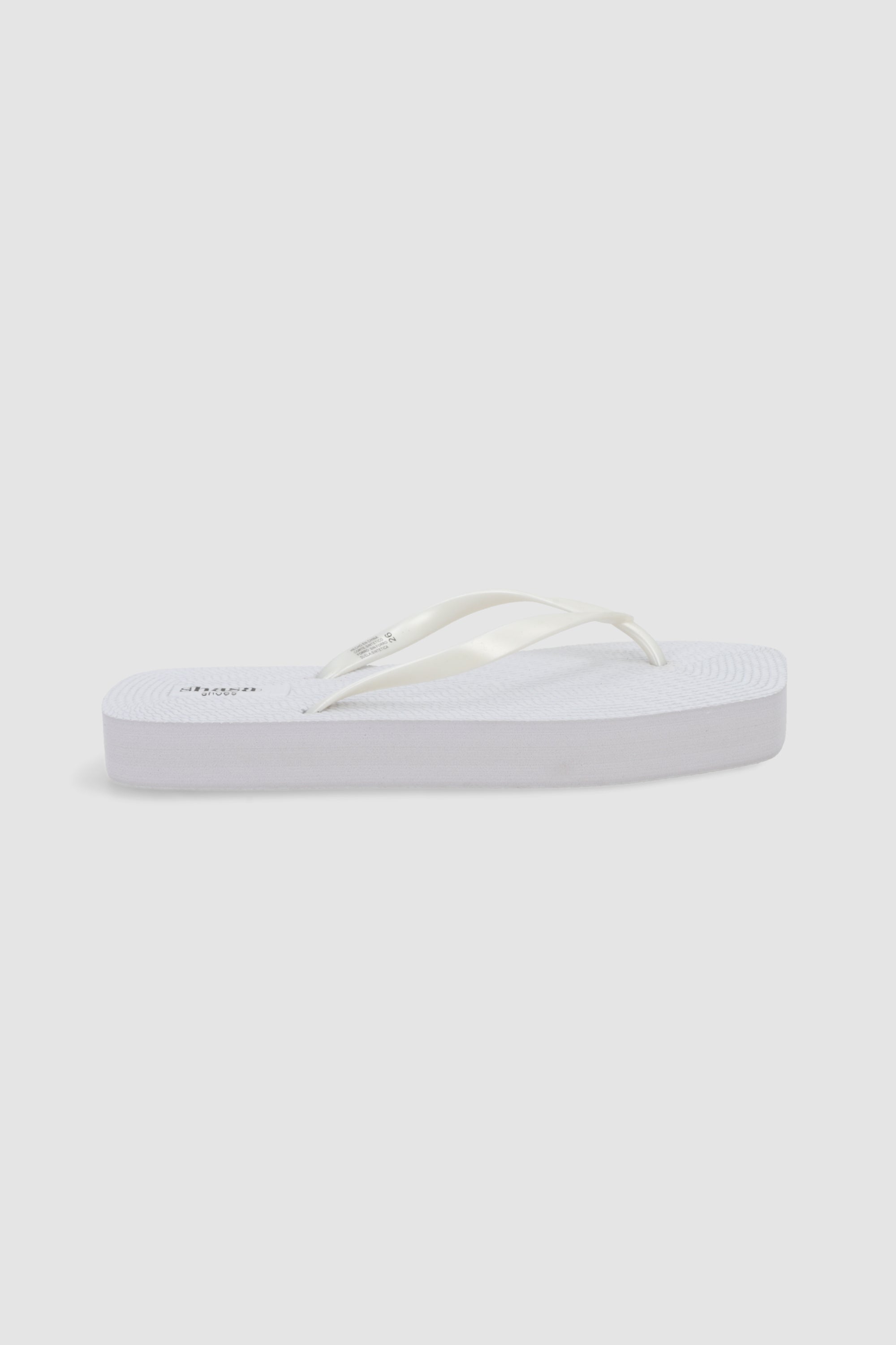 Flip flop plataforma punta cuadrada BLANCO