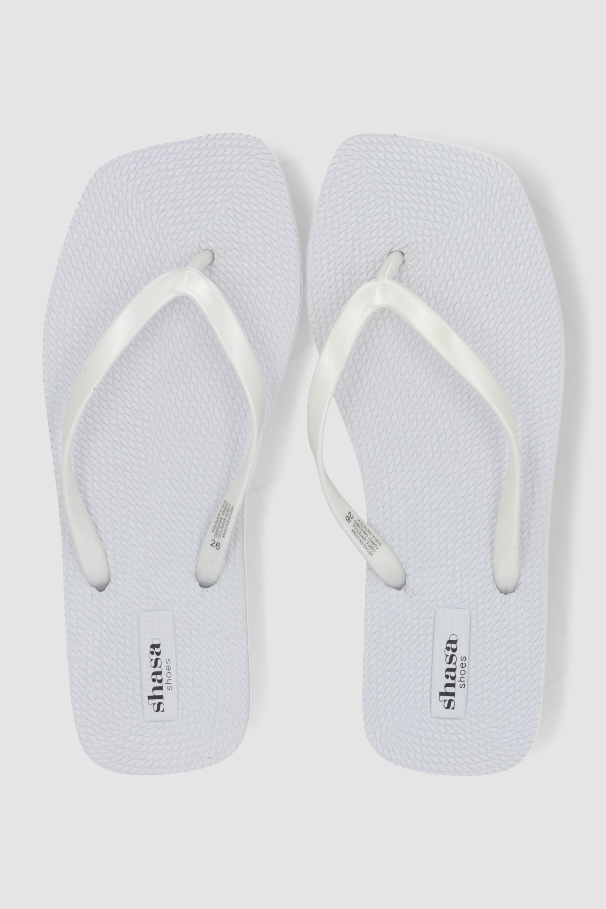 Flip flop plataforma punta cuadrada BLANCO