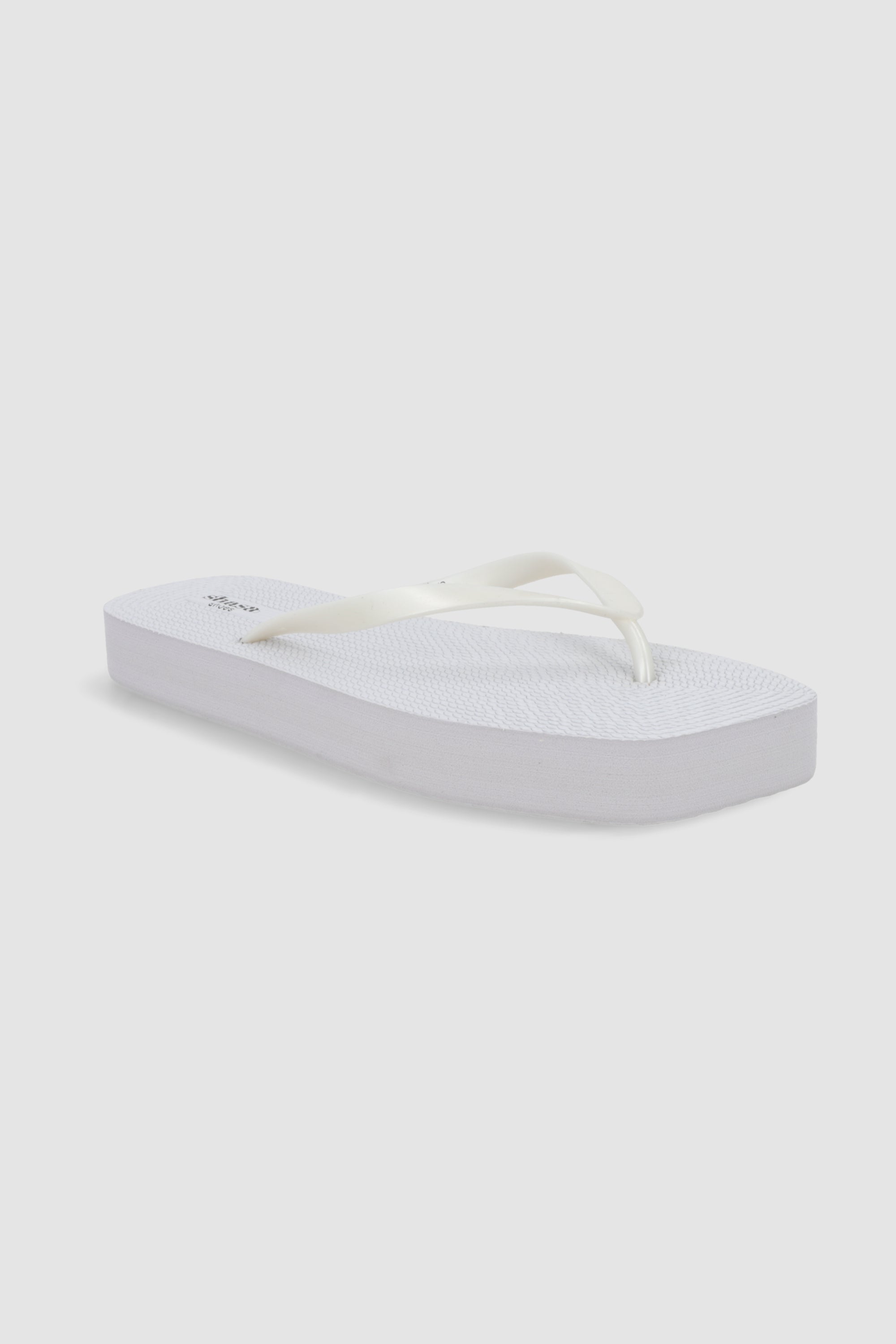 Flip flop plataforma punta cuadrada BLANCO