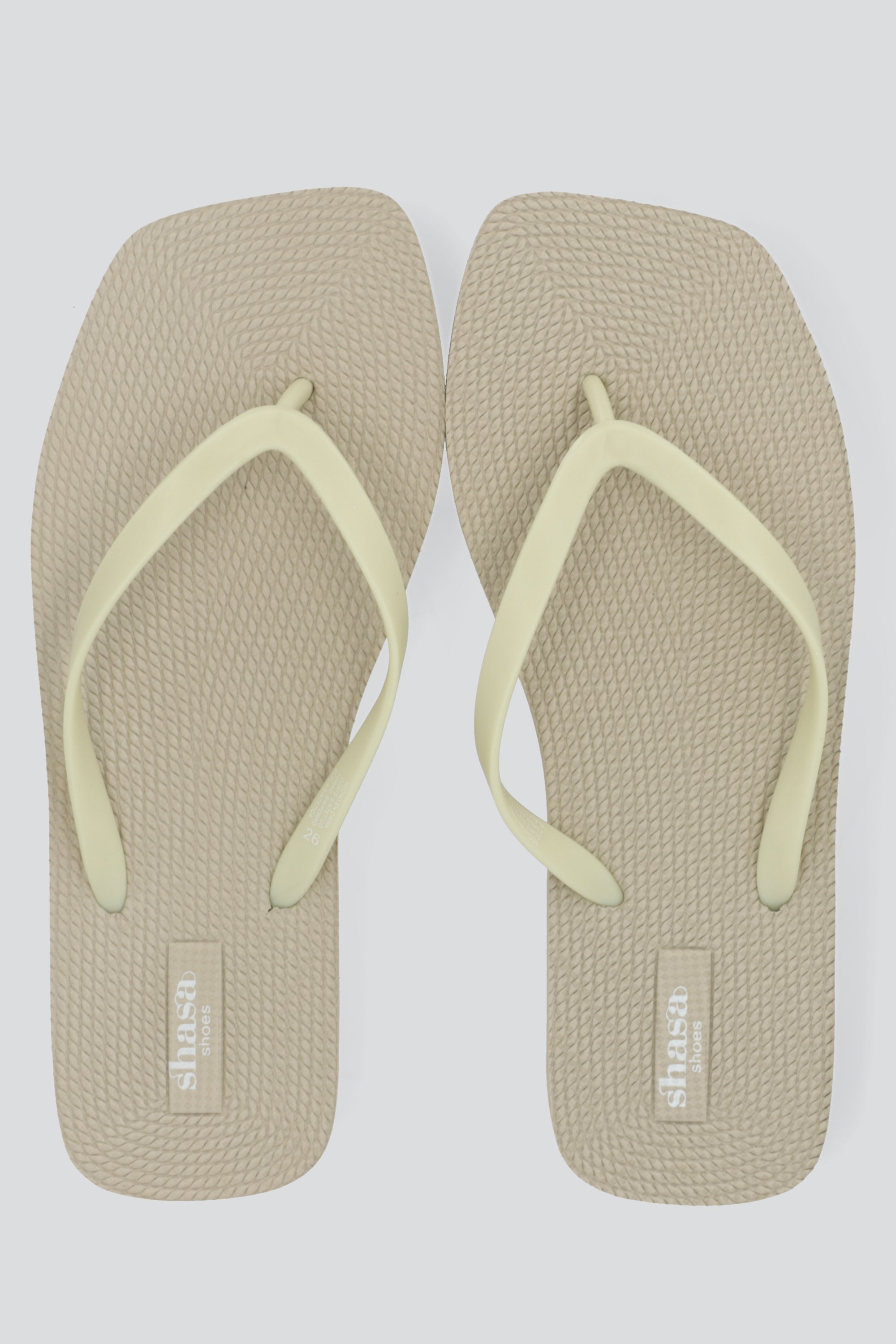 Flip flop plataforma punta cuadrada TAUPE