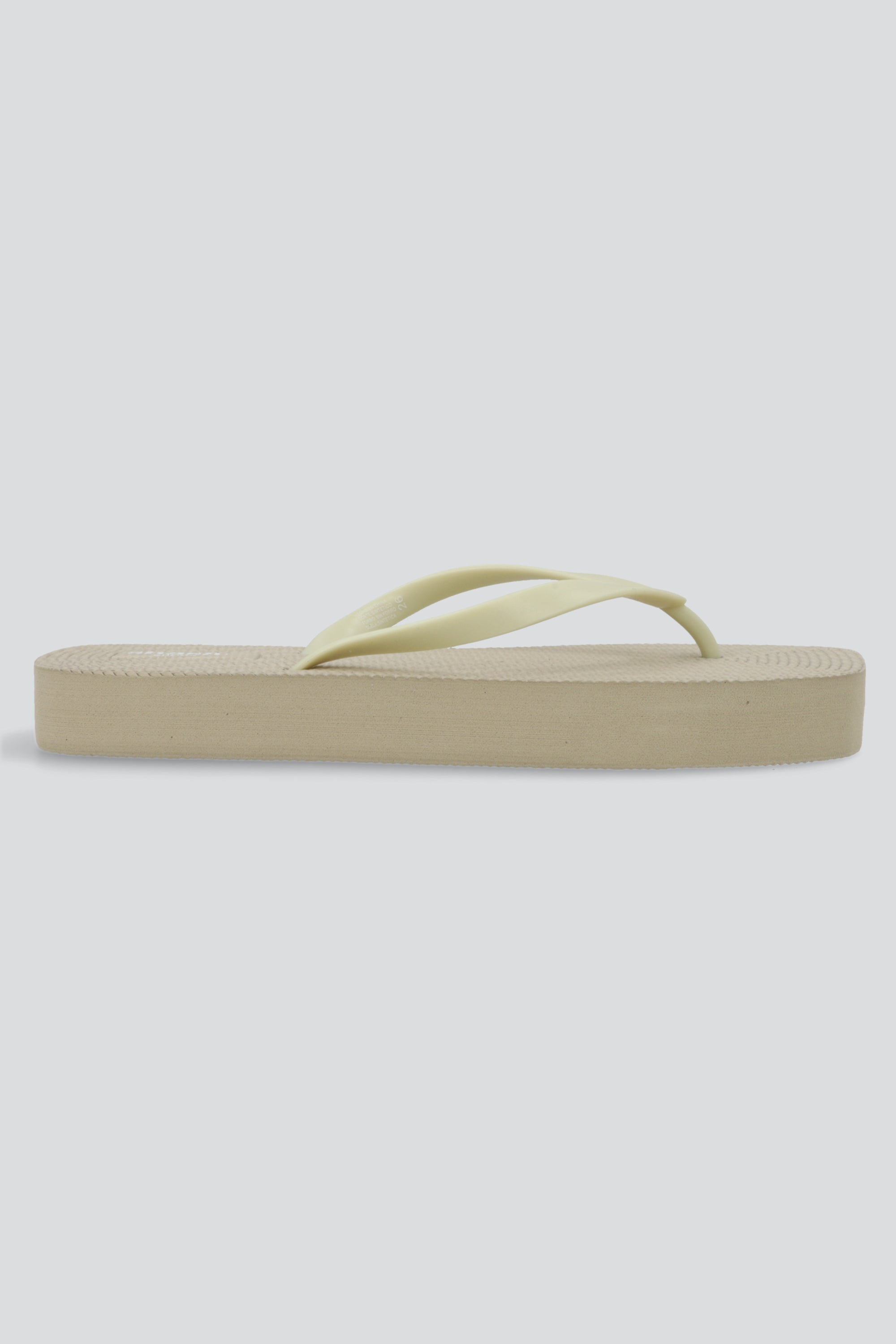 Flip flop plataforma punta cuadrada TAUPE