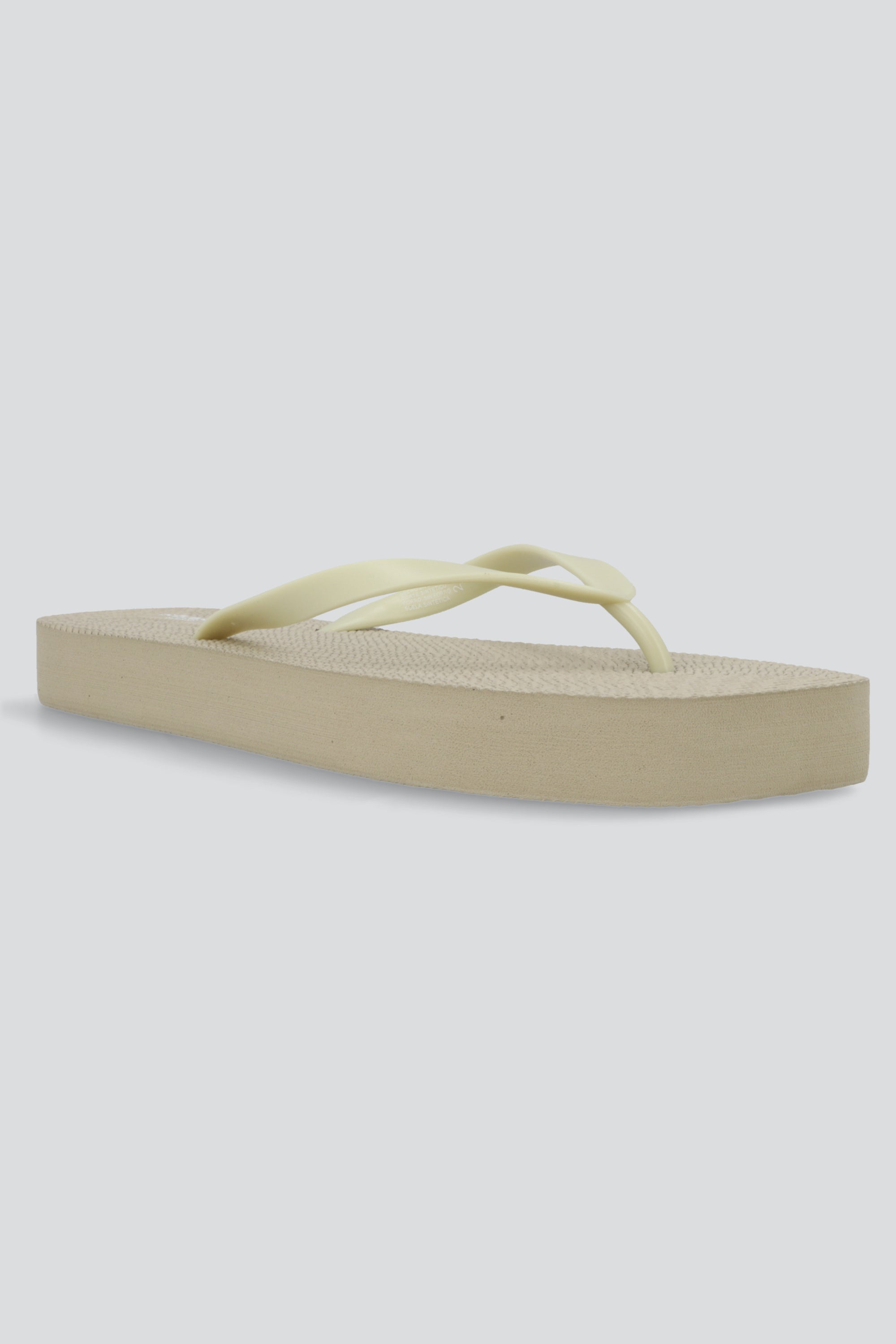 Flip flop plataforma punta cuadrada TAUPE