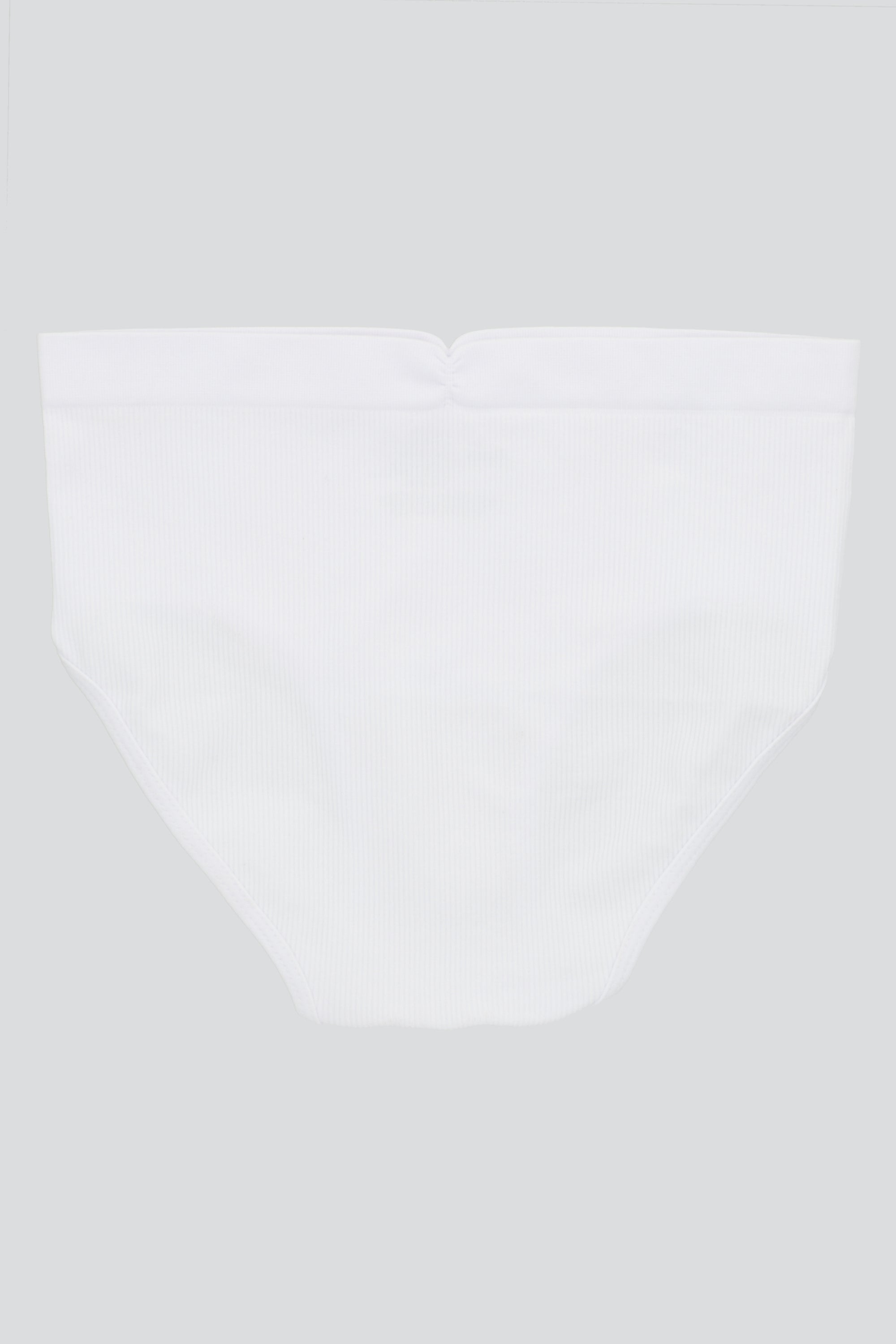 Bikini rib detalle fruncido BLANCO