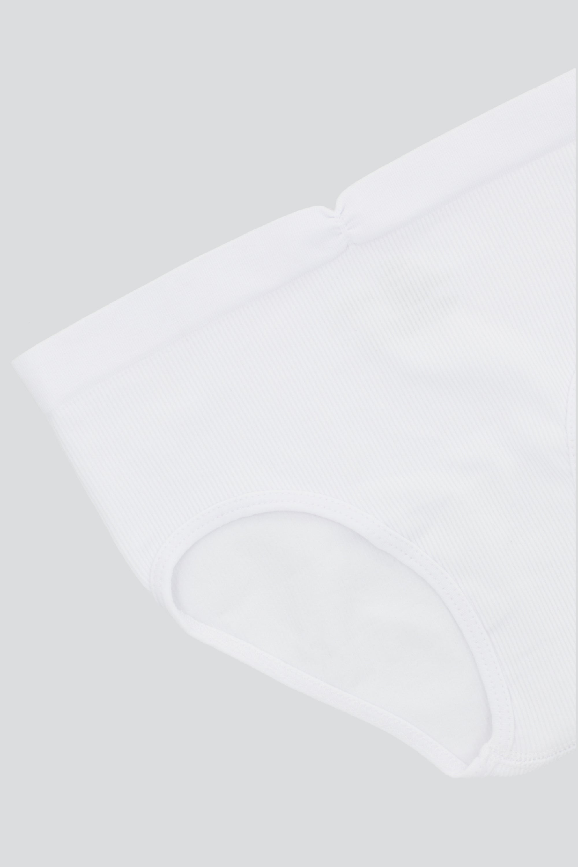 Bikini rib detalle fruncido BLANCO
