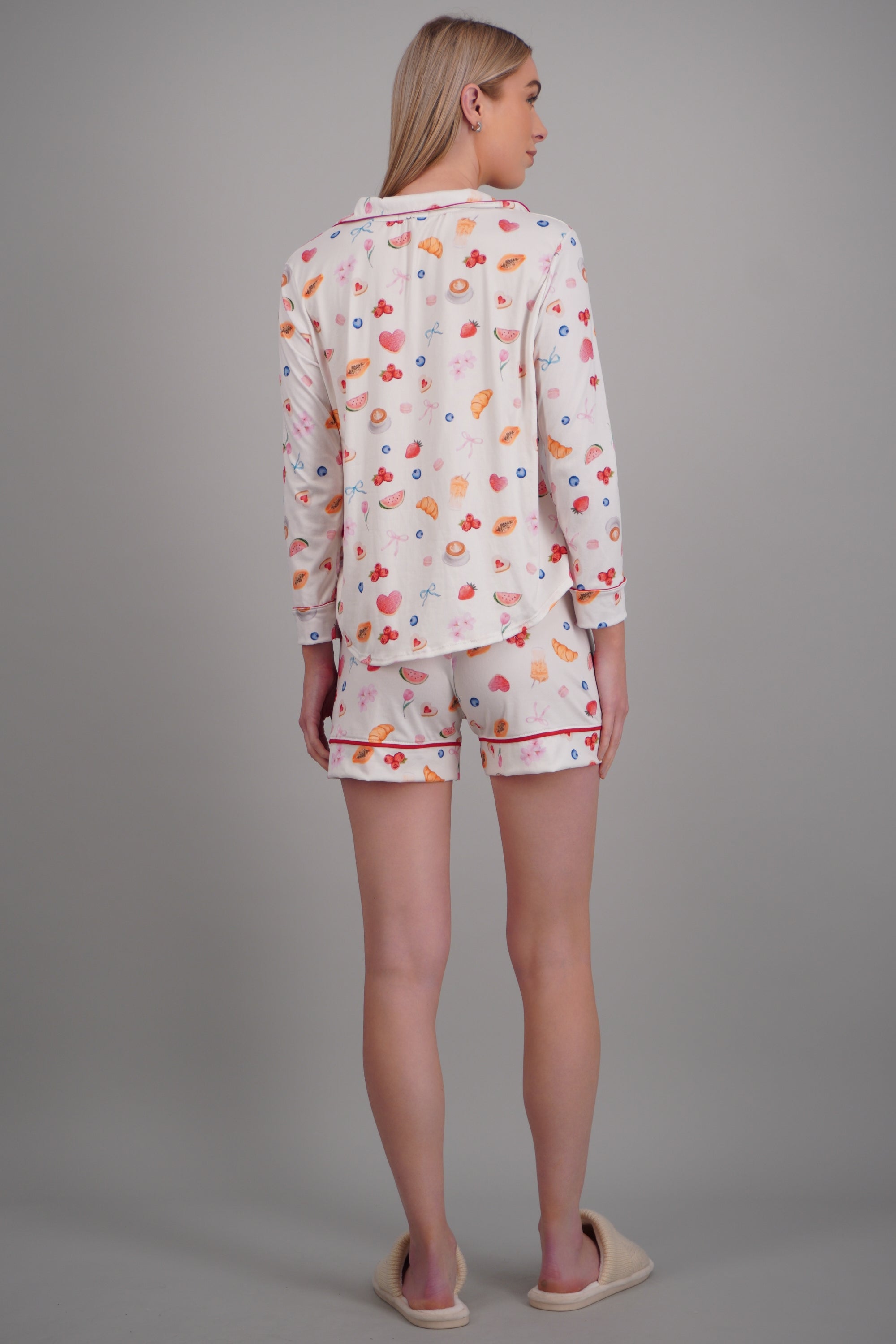 Pijama estampado brunch BLANCO COMBO