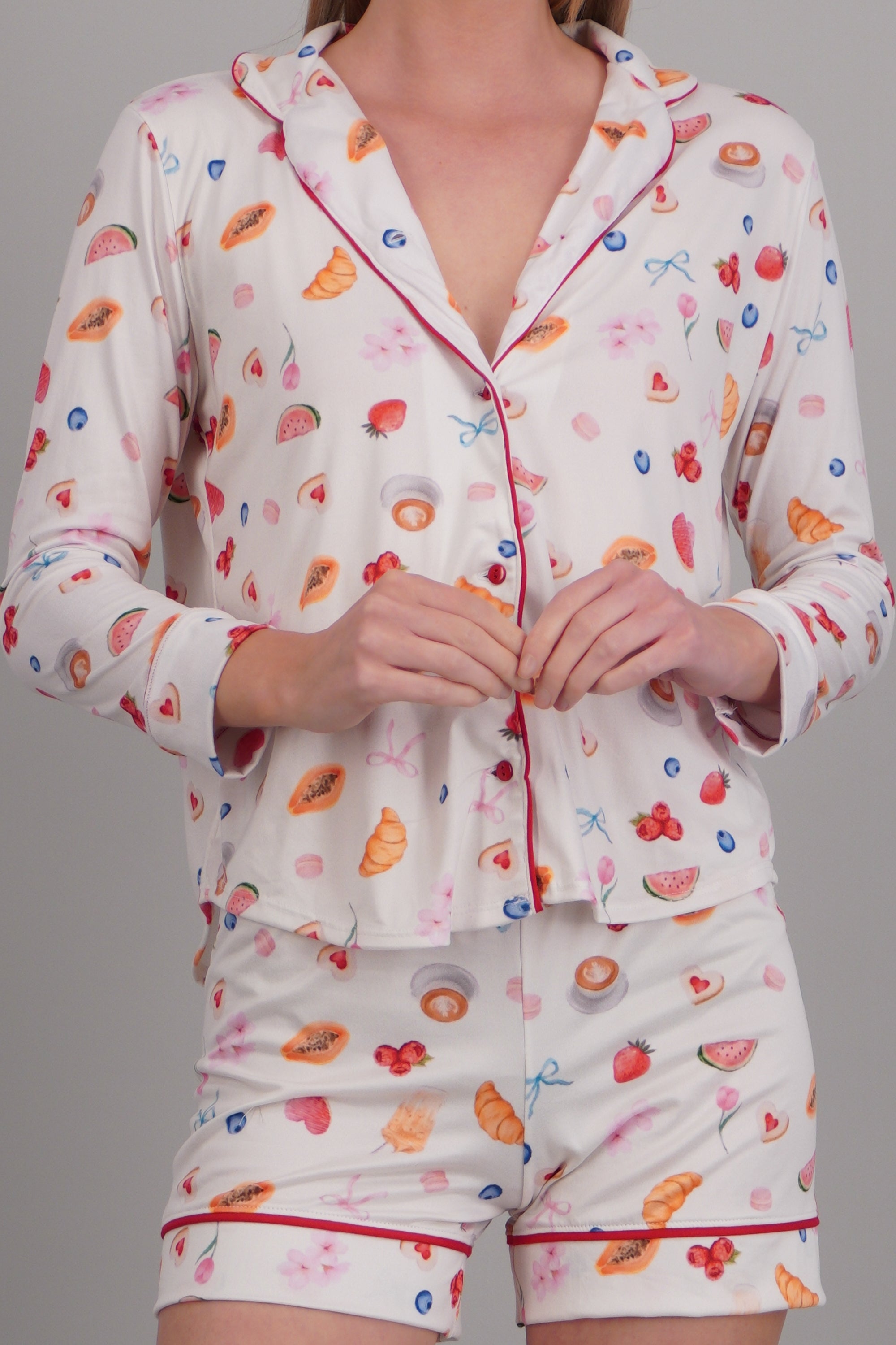 Pijama estampado brunch BLANCO COMBO