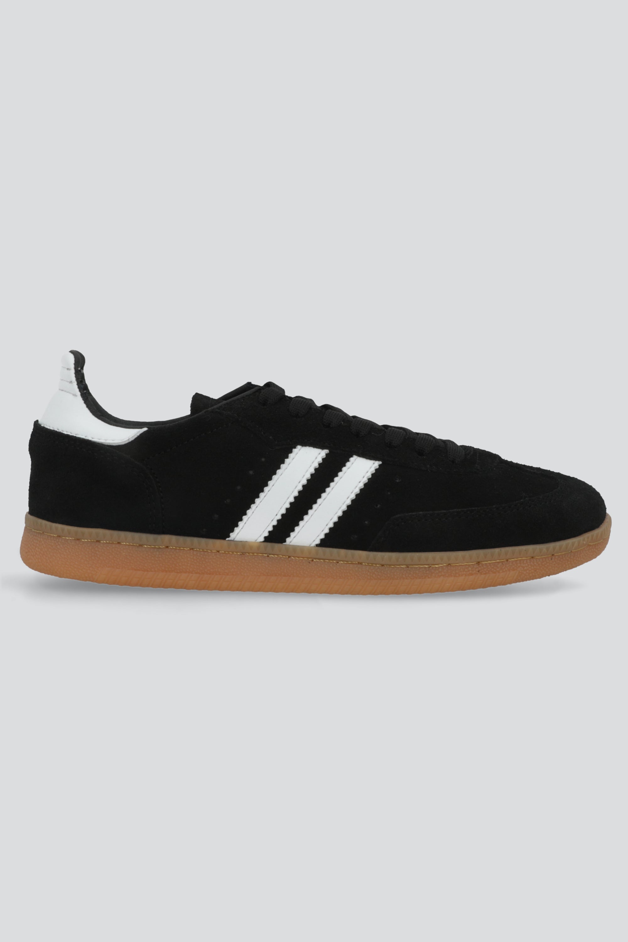 Tenis casual gamuza dos lineas NEGRO