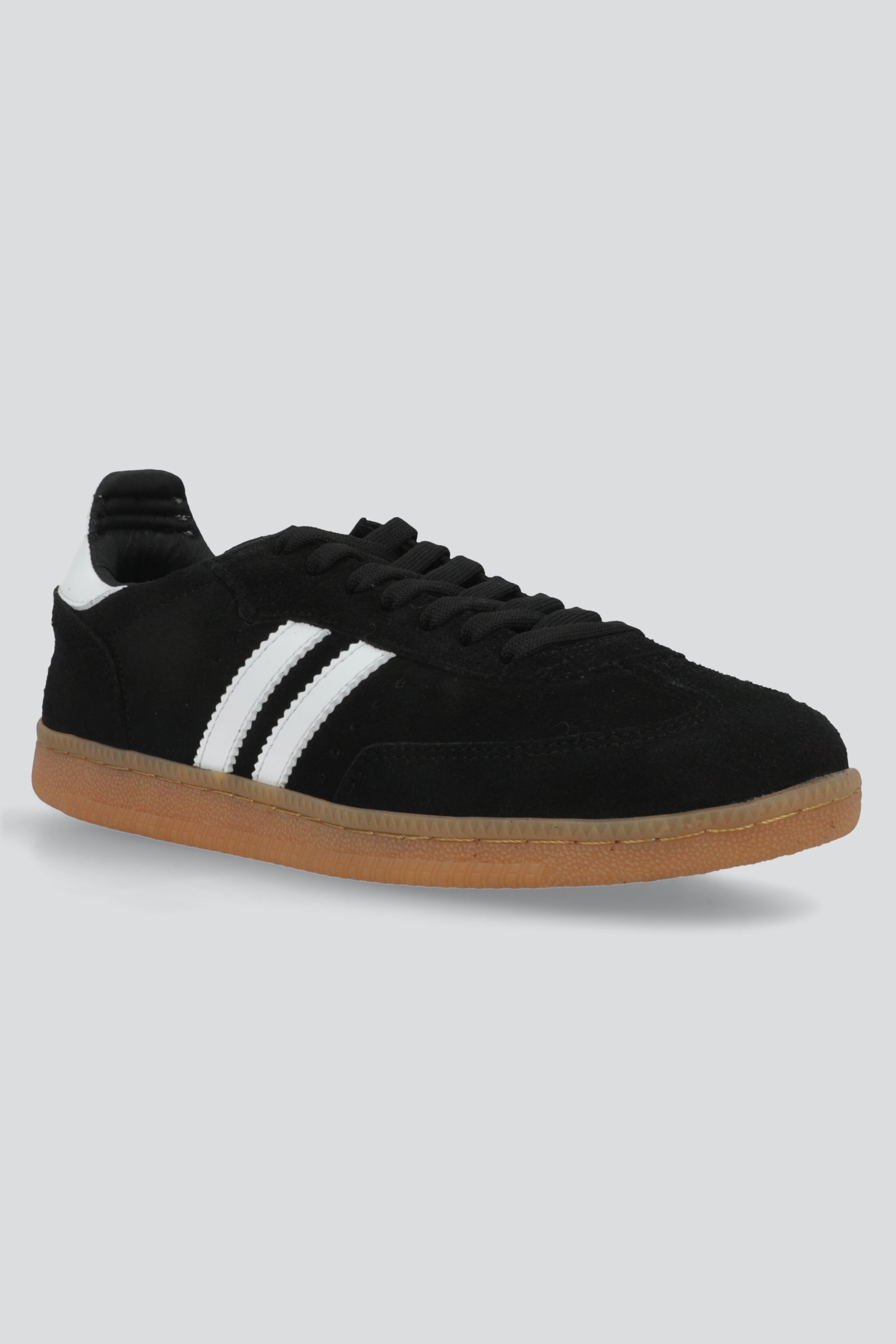 Tenis casual gamuza dos lineas NEGRO