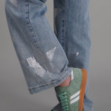 Tenis casual gamuza dos lineas