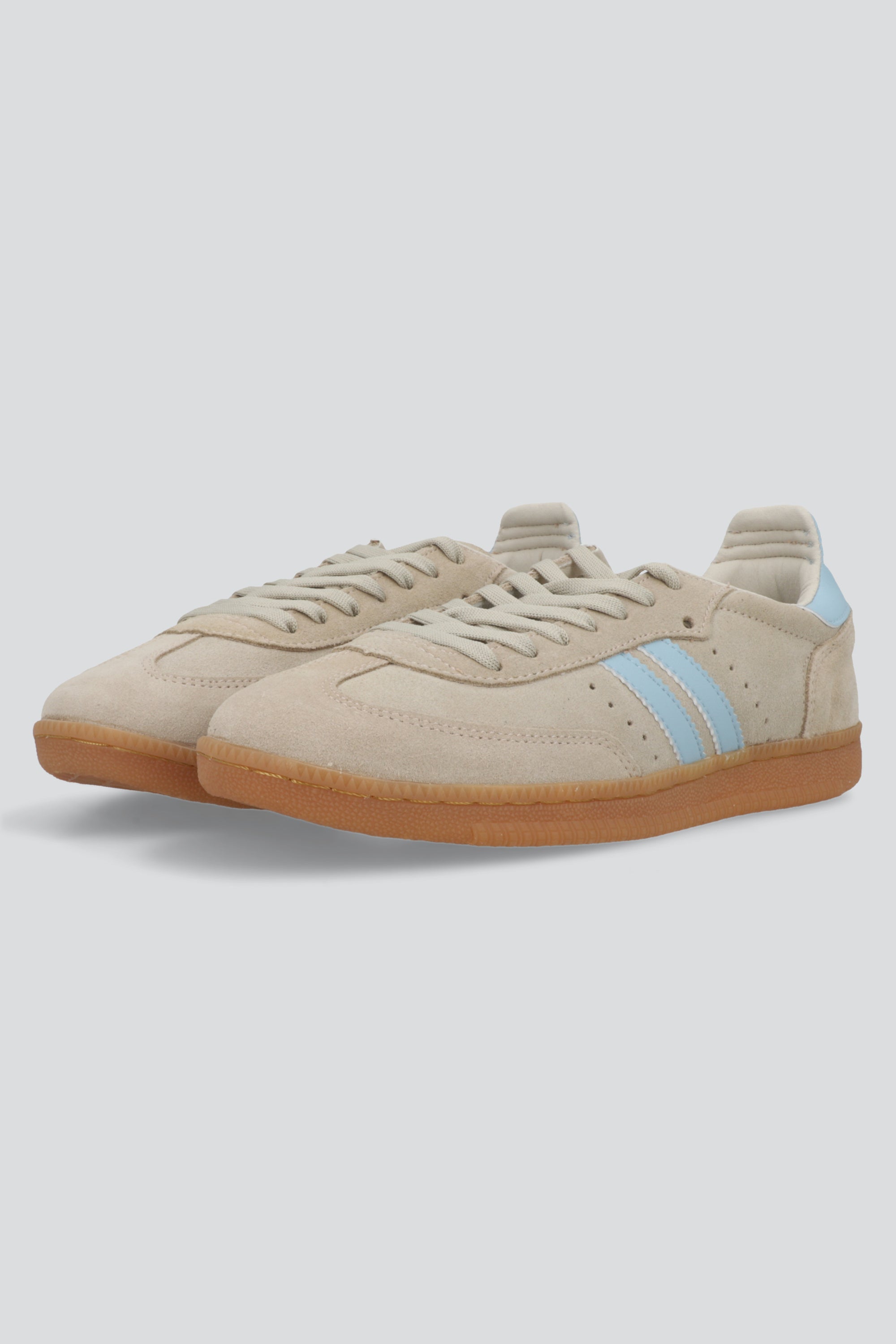 Tenis dos lineas gamuza GRIS