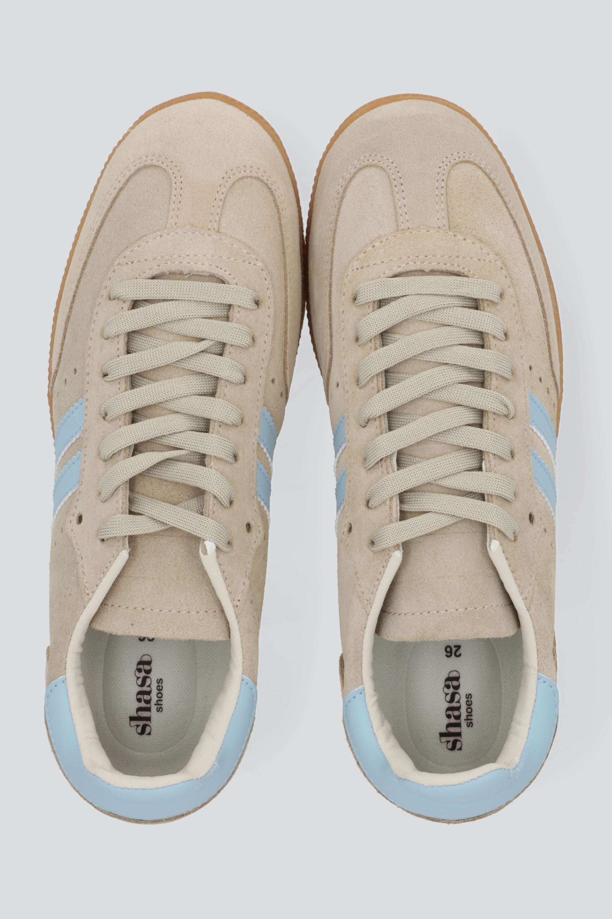Tenis dos lineas gamuza GRIS