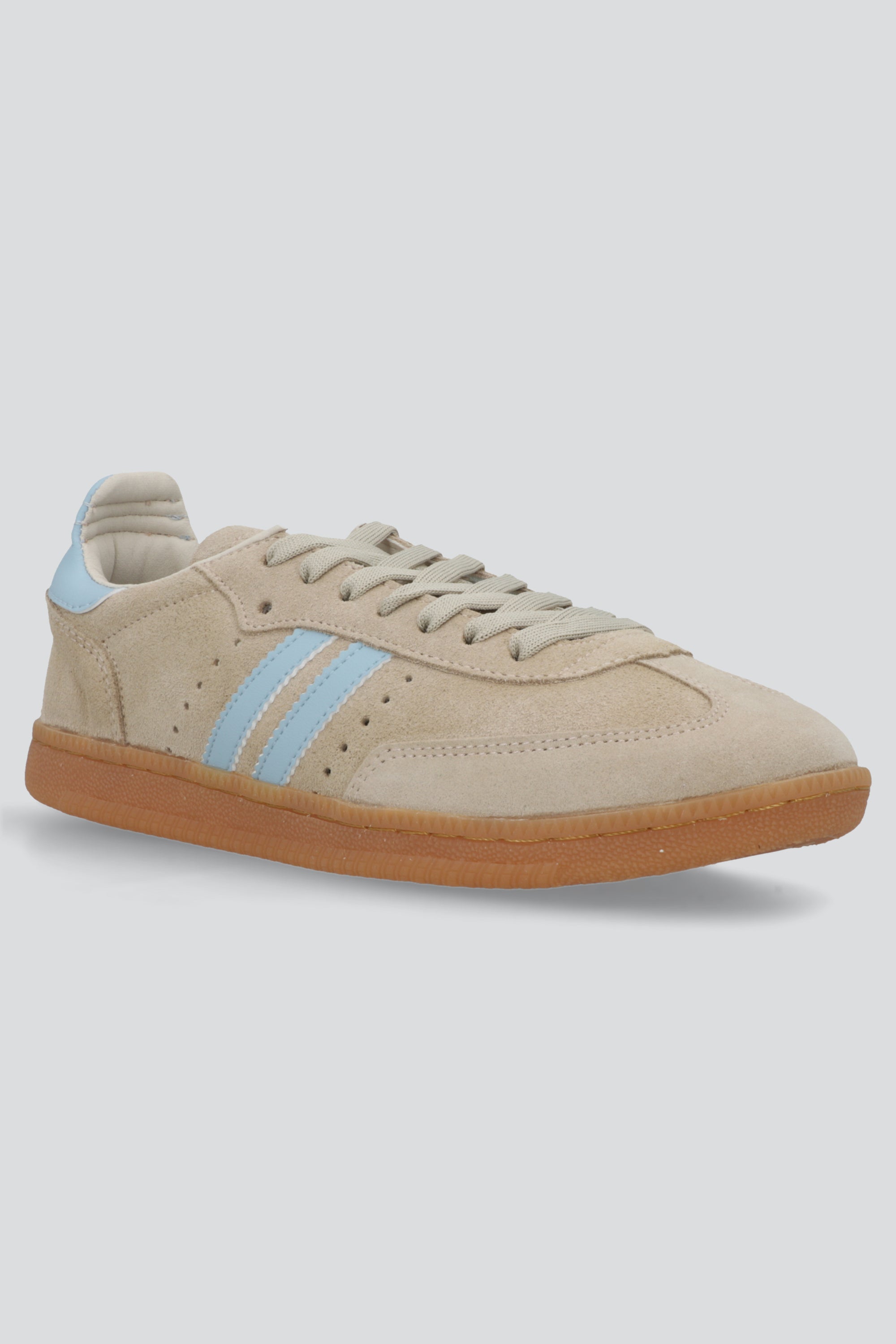 Tenis dos lineas gamuza GRIS