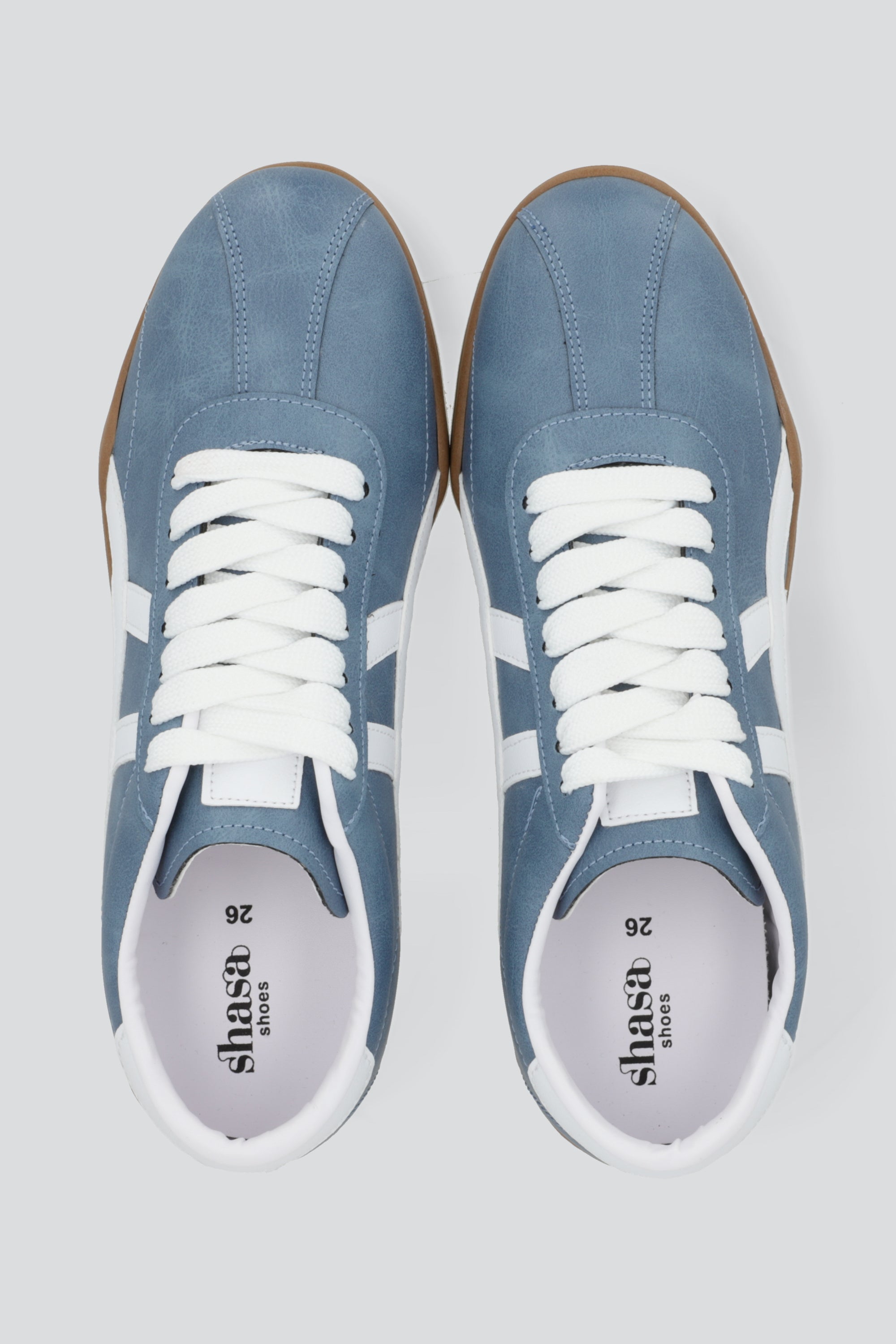 Tenis suela delgada gamucina AZUL