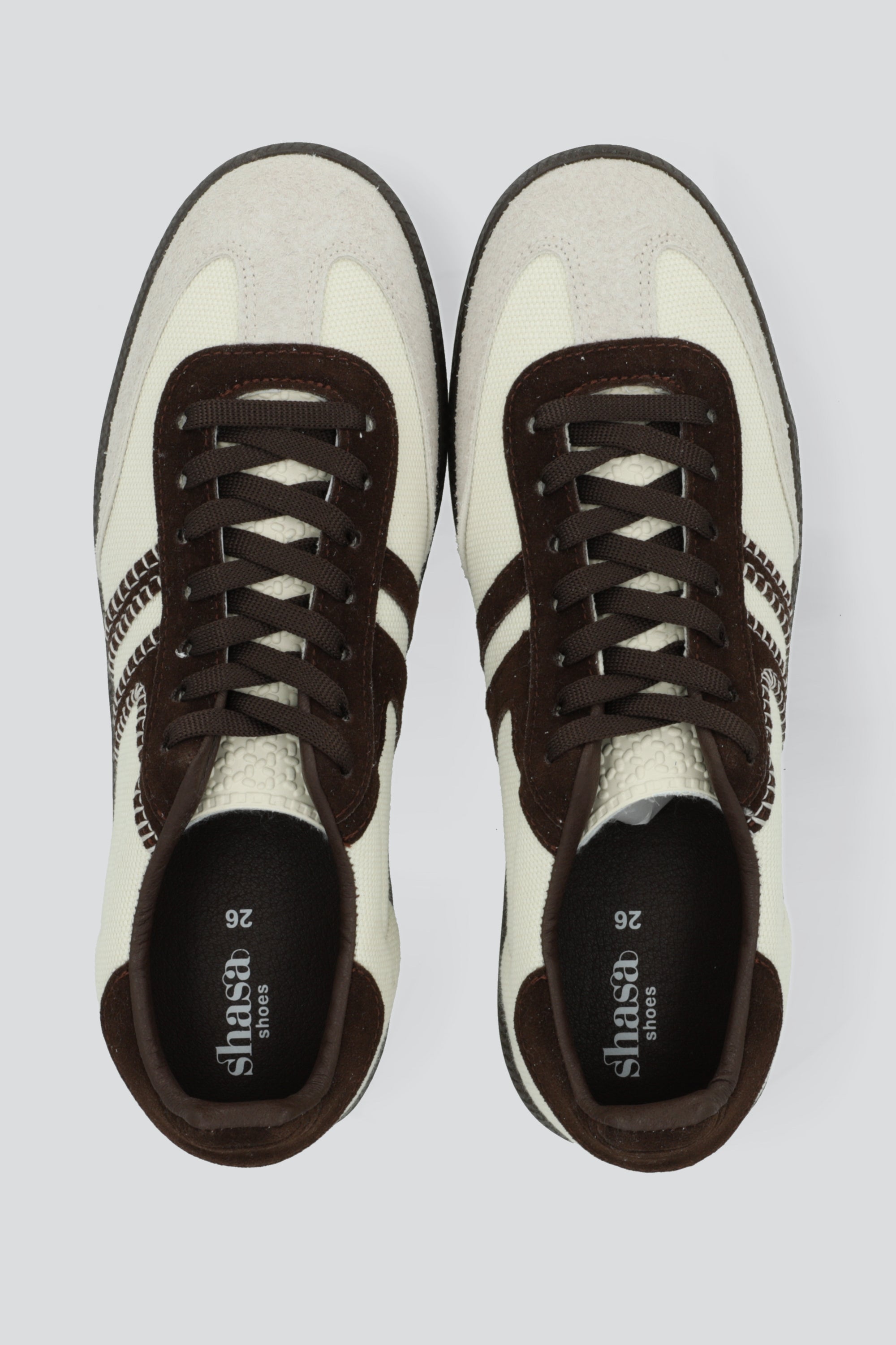 Tenis lineas contrastes CAFE COMBO