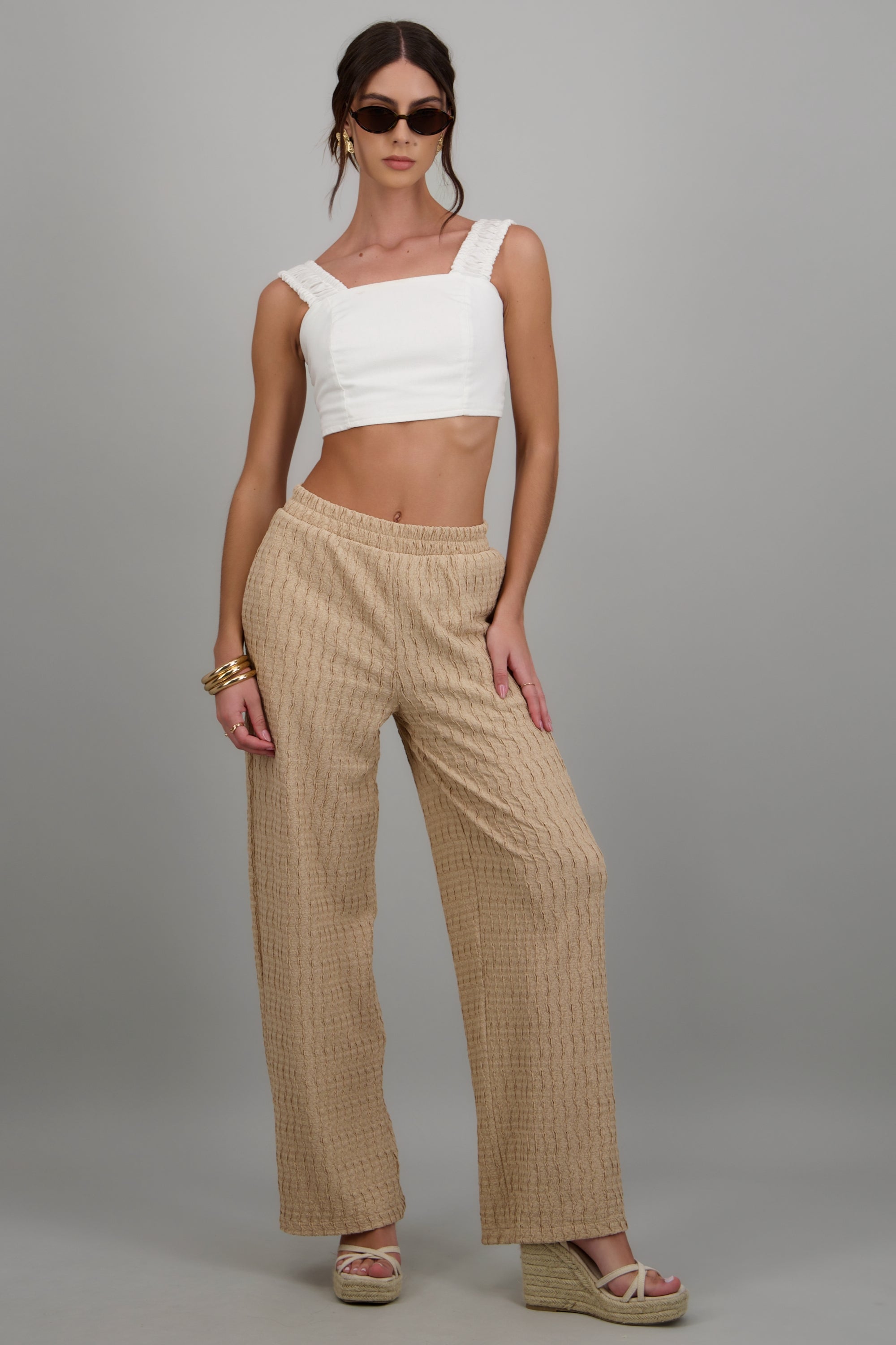 Pantalon amplio con elastico en pretina ARENA