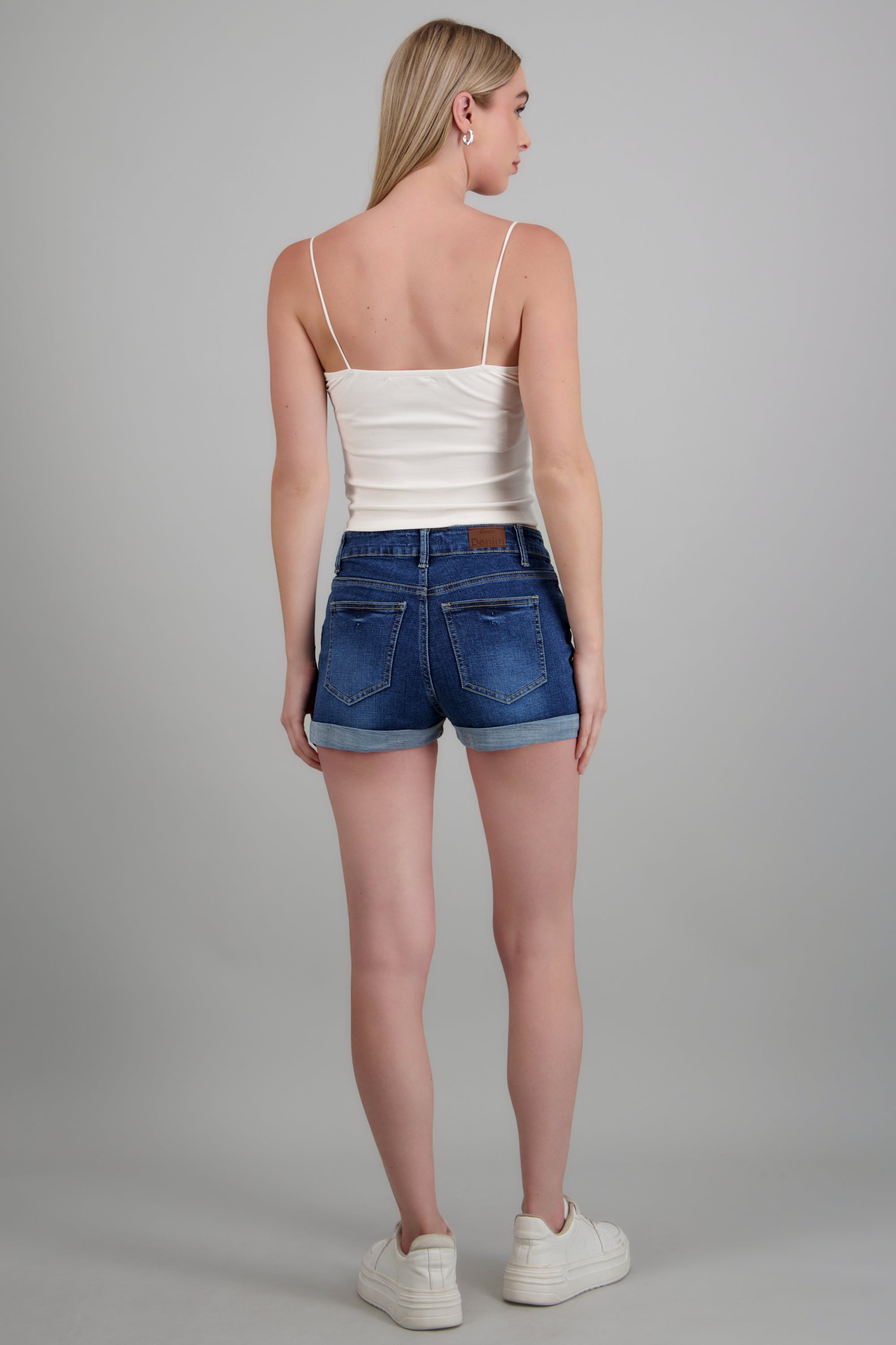 Shorts denim dobladillo MEDIUM WASH