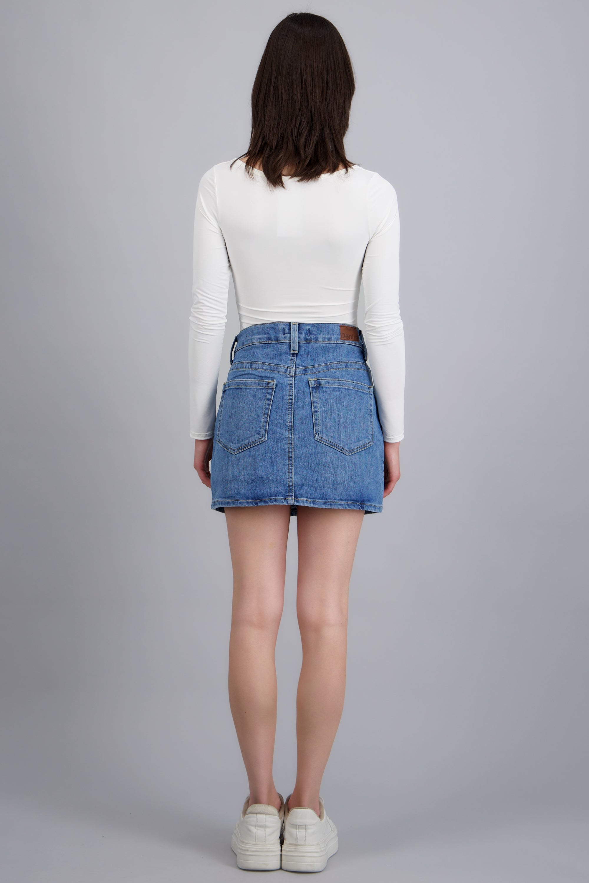 Skort básico denim MEDIUM WASH