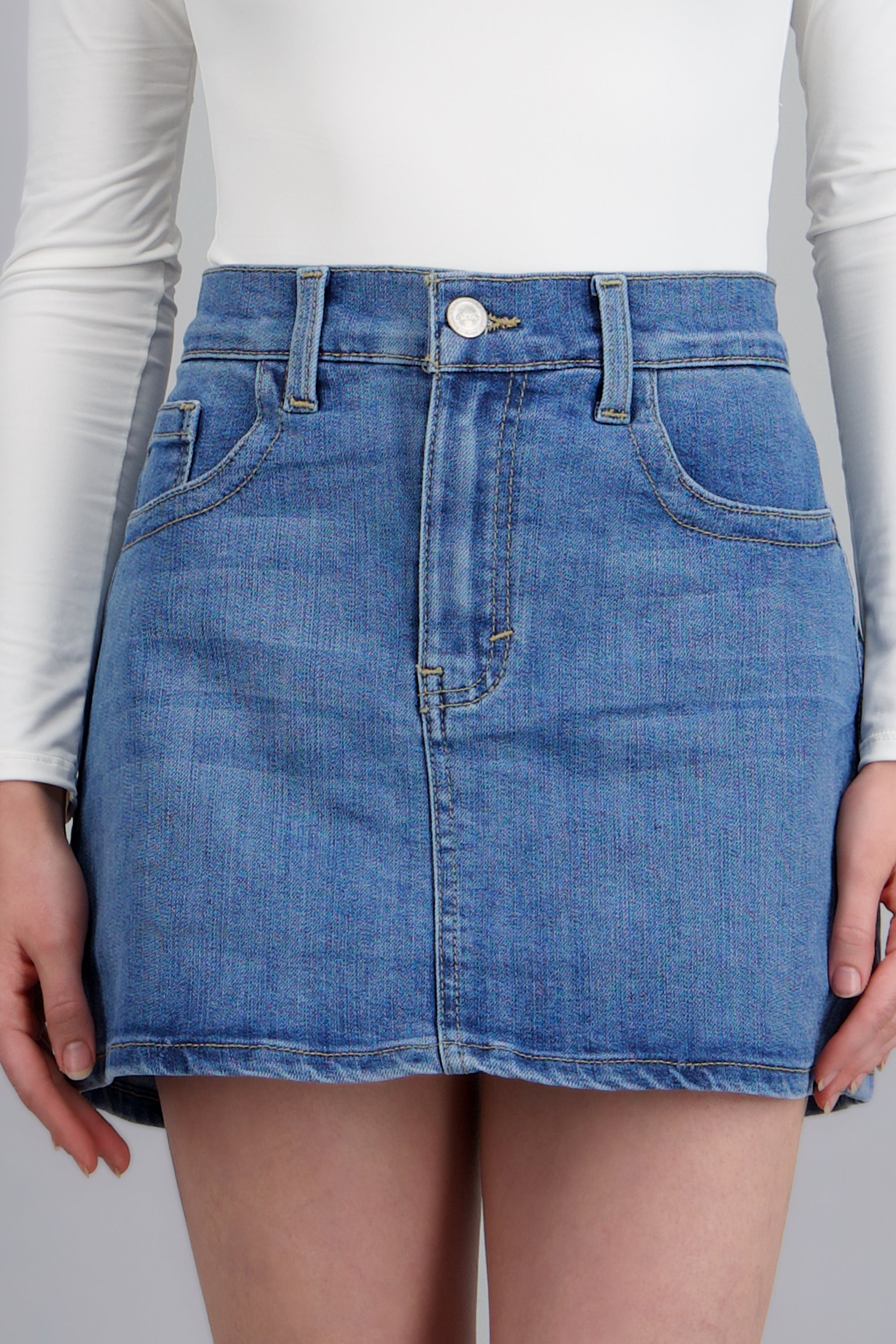 Skort básico denim MEDIUM WASH