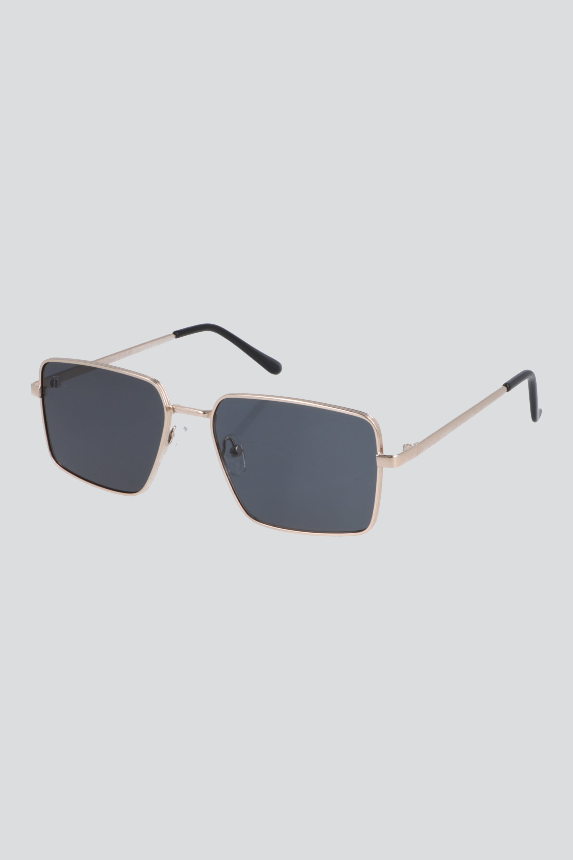 Lentes cuadrados mica clara NEGRO