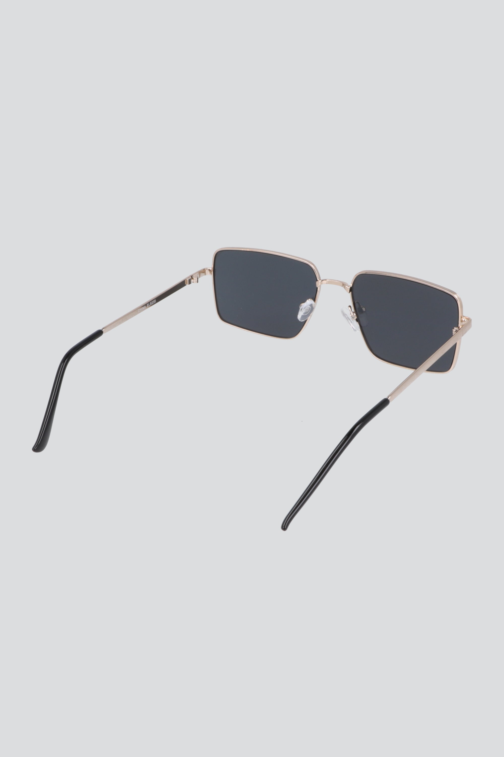 Lentes cuadrados mica clara NEGRO