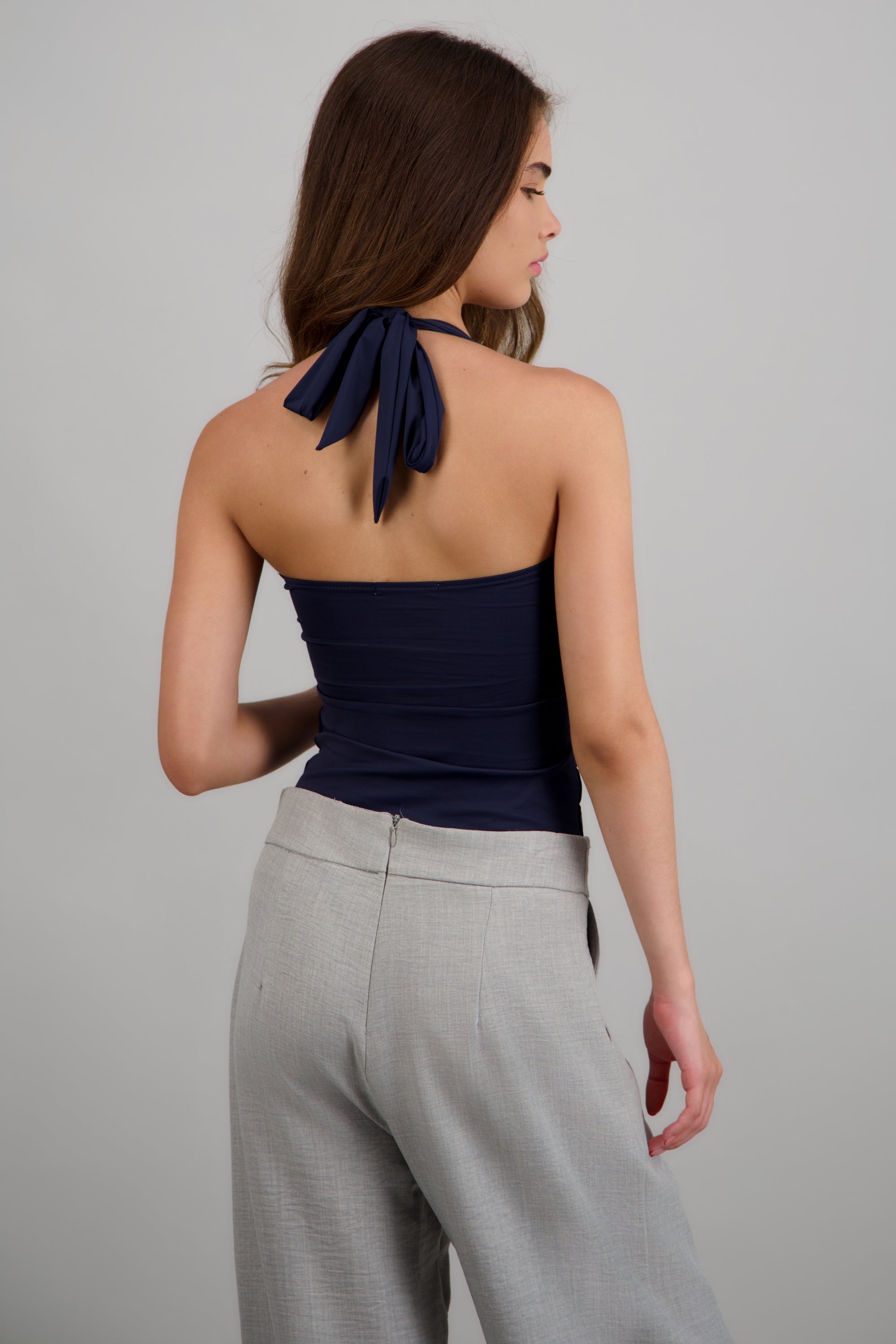 Body halter escote redondo MARINO