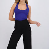 Body halter escote redondo