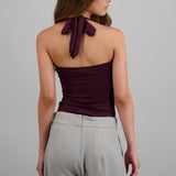 Body halter escote redondo