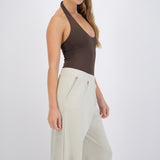 Body halter escote redondo