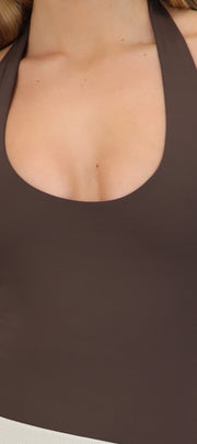 Body halter escote redondo