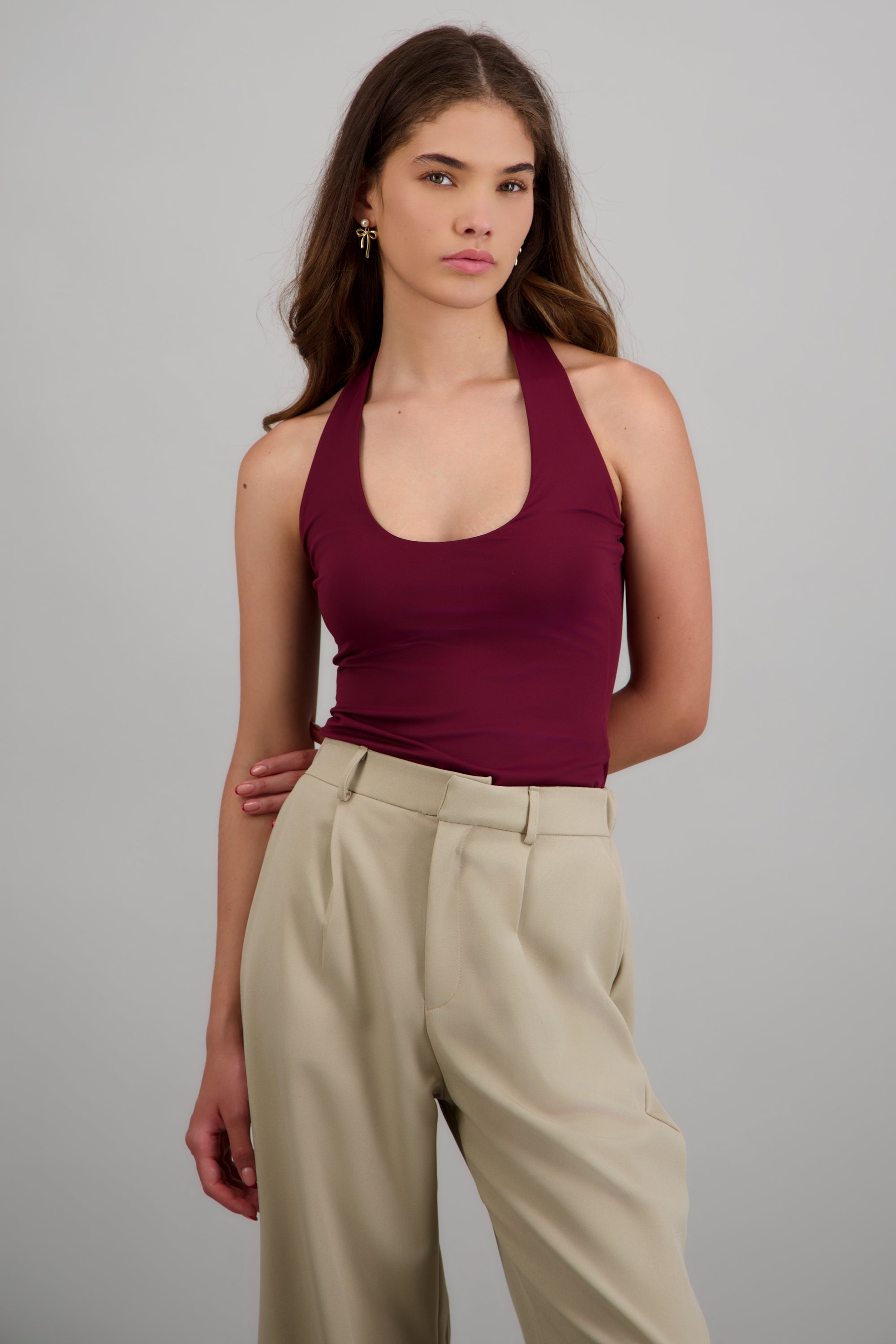 Body halter escote redondo VINO