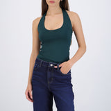 Body halter escote redondo