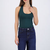 Body halter escote redondo