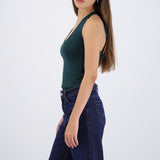 Body halter escote redondo
