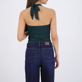 Body halter escote redondo