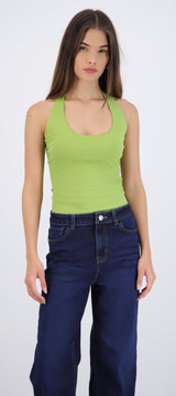 Body halter escote redondo