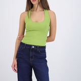 Body halter escote redondo