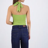 Body halter escote redondo