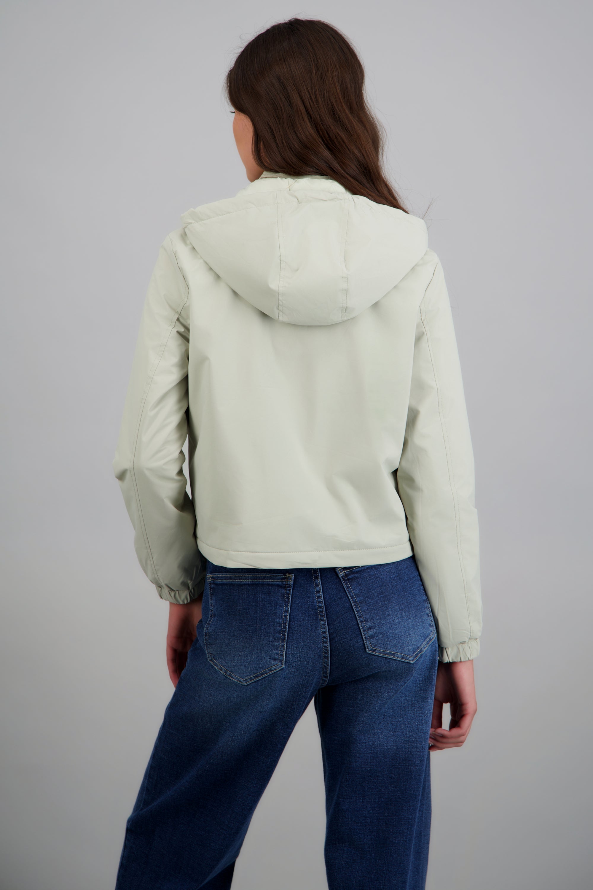 Chamarra corta impermeable capucha ARENA
