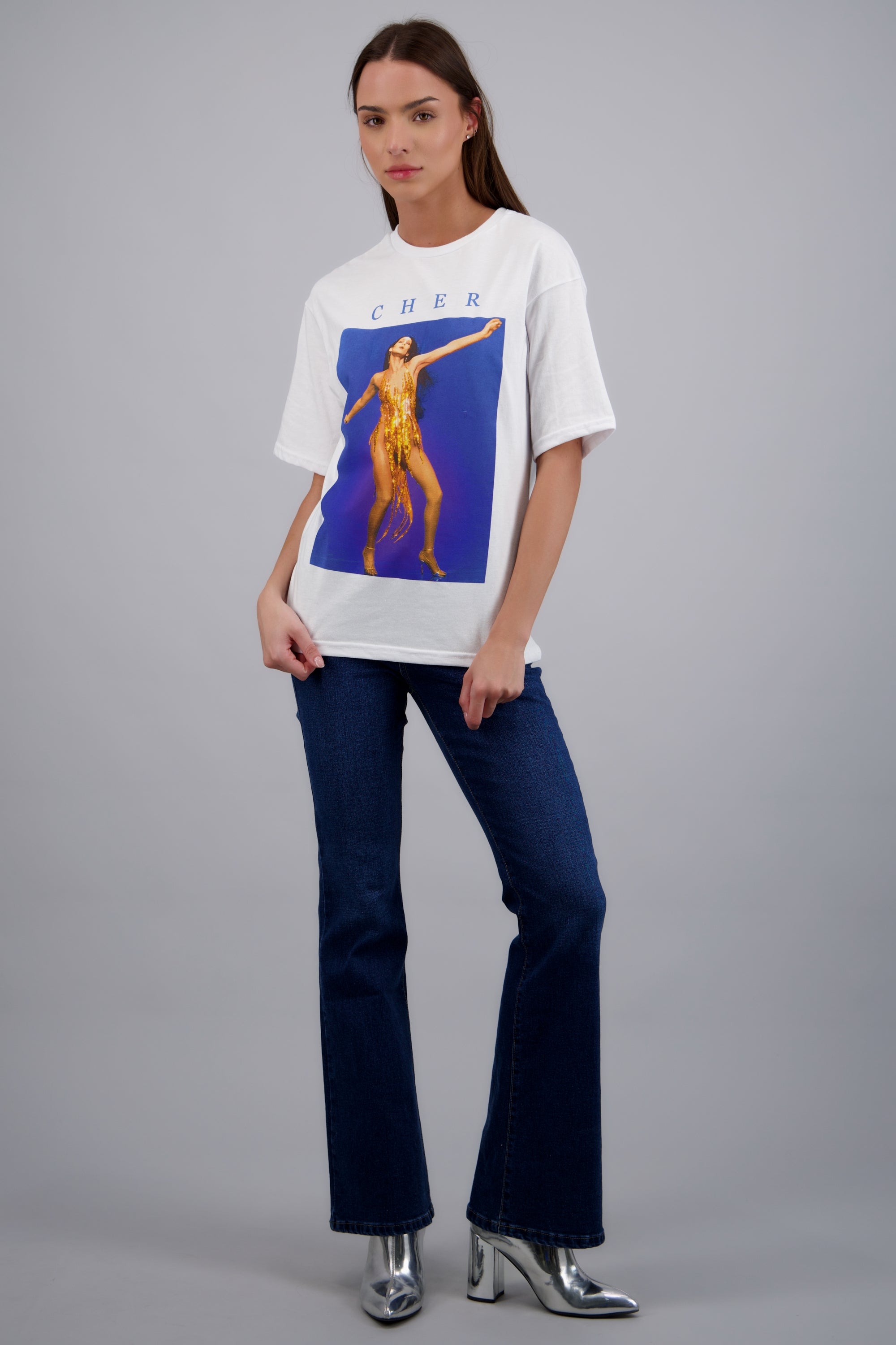 Playera Cher manga corta BLANCO