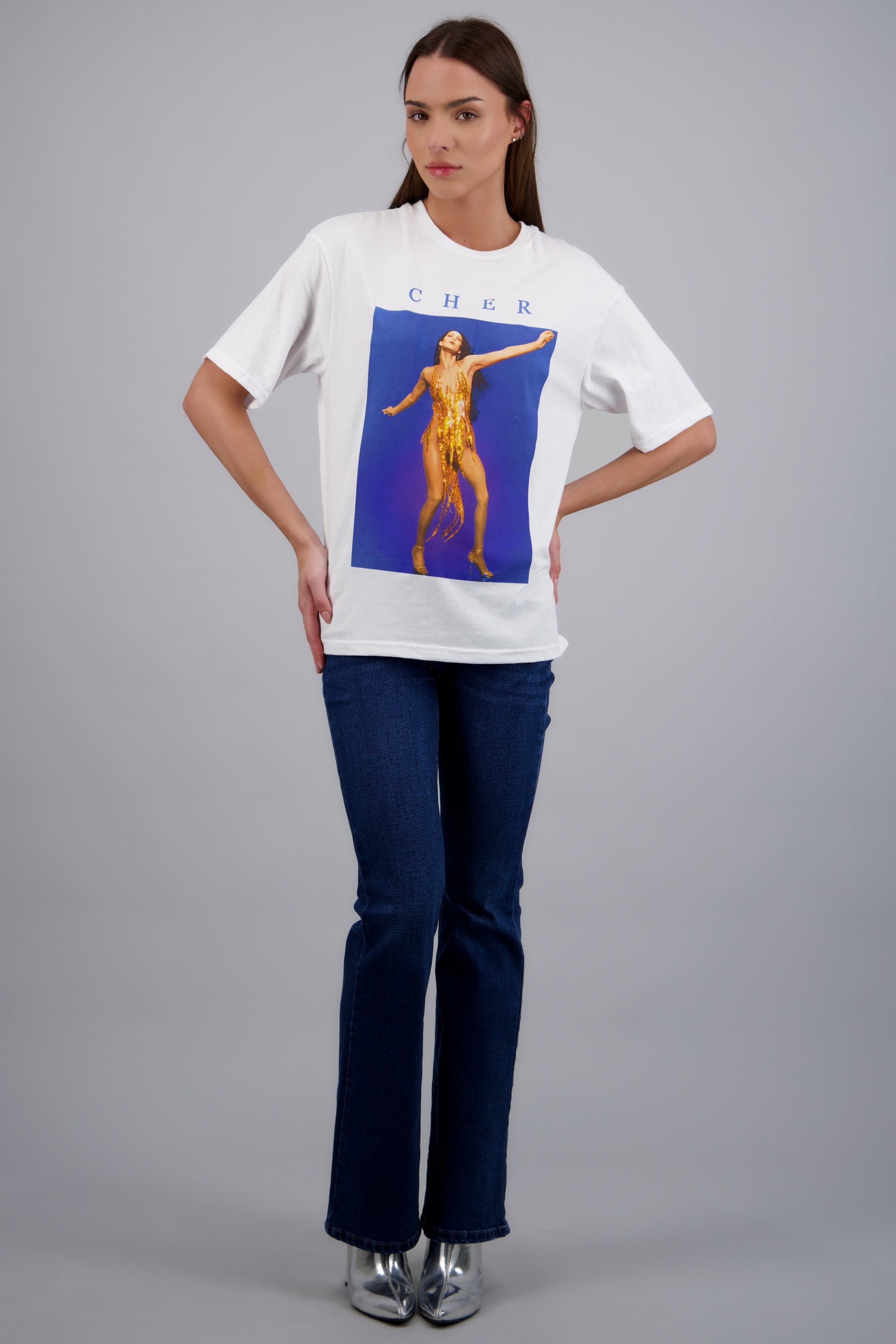 Playera Cher manga corta BLANCO
