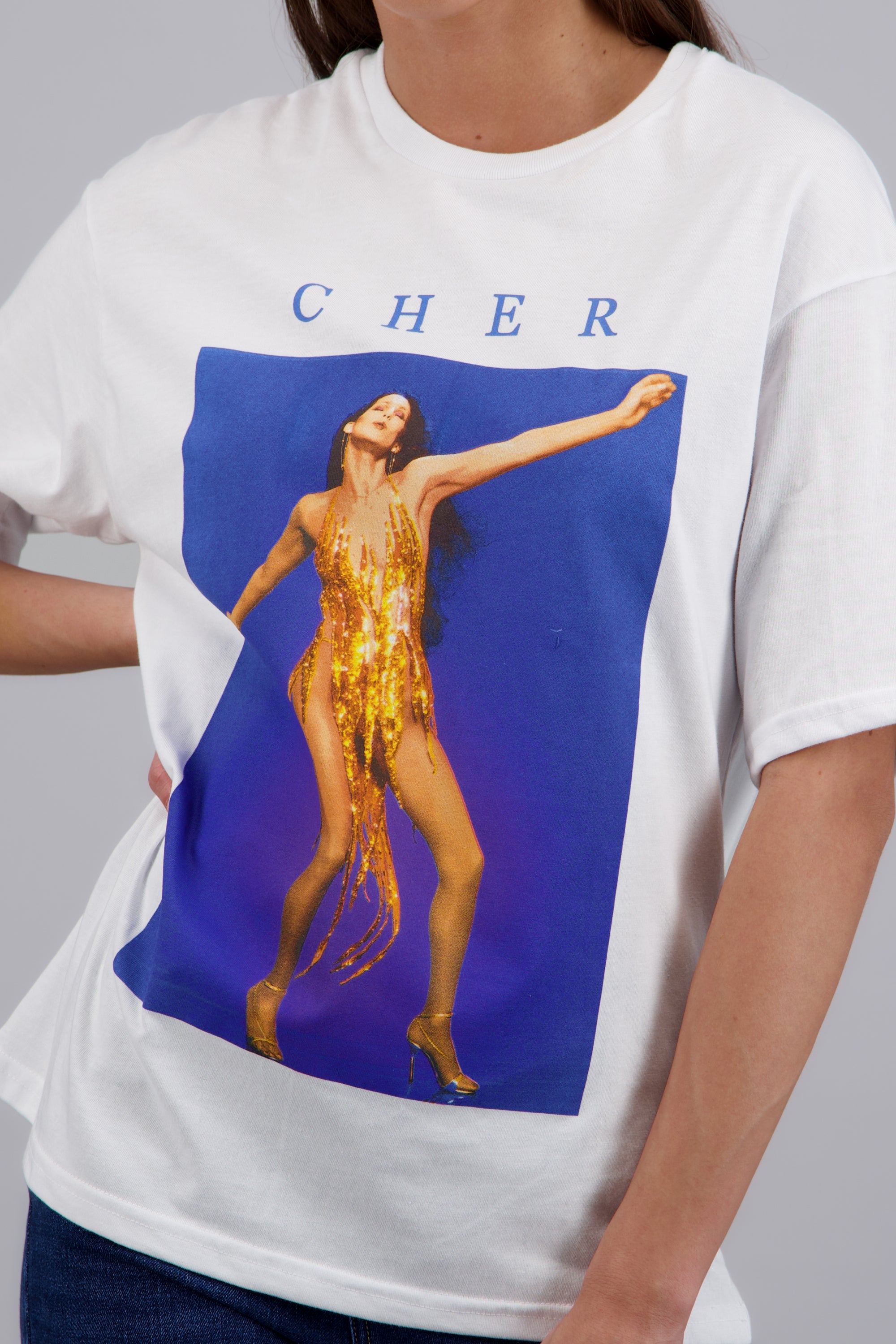 Playera Cher manga corta BLANCO