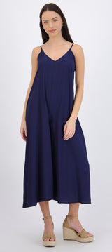 Jumpsuit fluido con bolsas